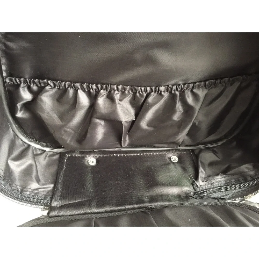 cosmetic make up carry on luggage train‎ case Gold Duck Blue handle strap